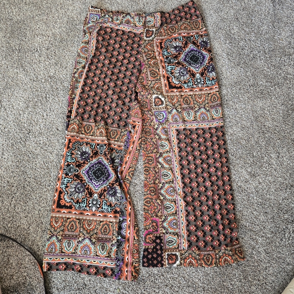 Chico's Multicolor Paisley Wide-Leg Pants - Picture 1 of 2